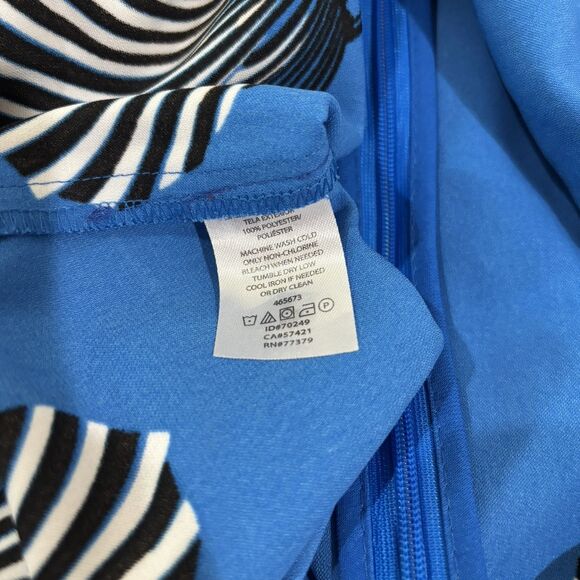 Ann Taylor Blue Floral Ruffled Drop Waist Dress Women 0 Bold Floral Relax Cruise - Picture 5 of 5